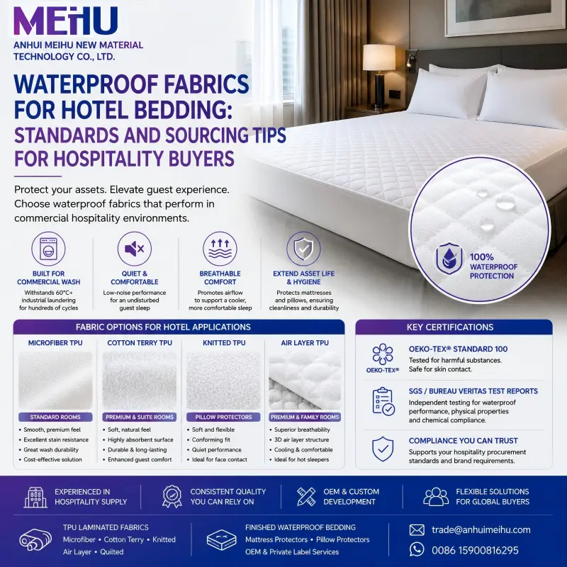 Waterproof Fabrics for Hotel Bedding: Standards and Sourcing Tips for Hospitality Buyers