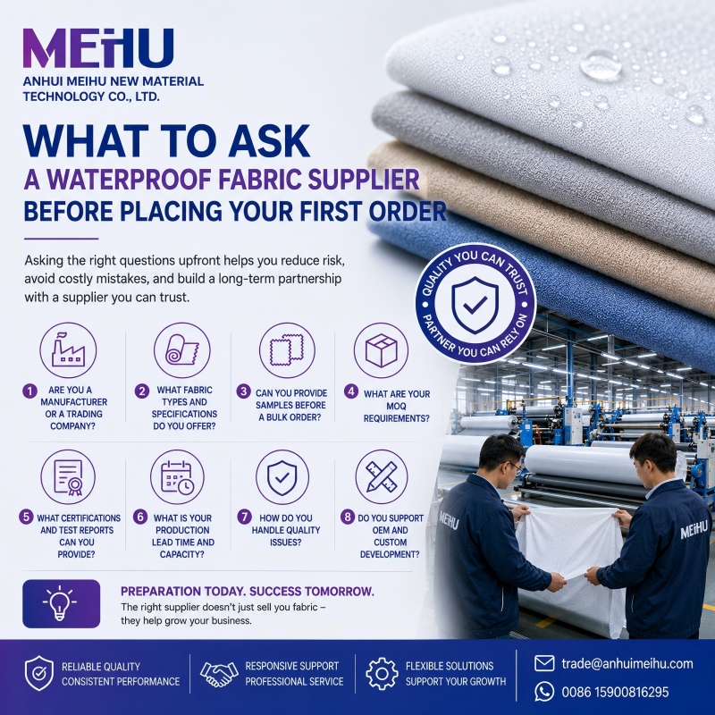 What to Ask a Waterproof Fabric Supplier Before Placing Your First Order