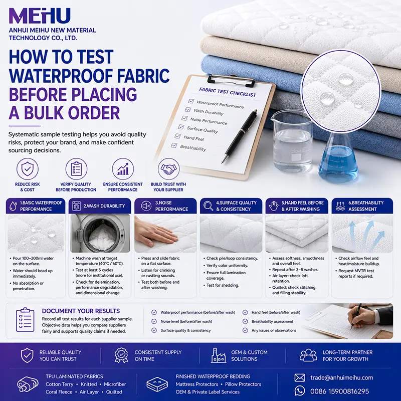 How to Test Waterproof Fabric Before Placing a Bulk Order