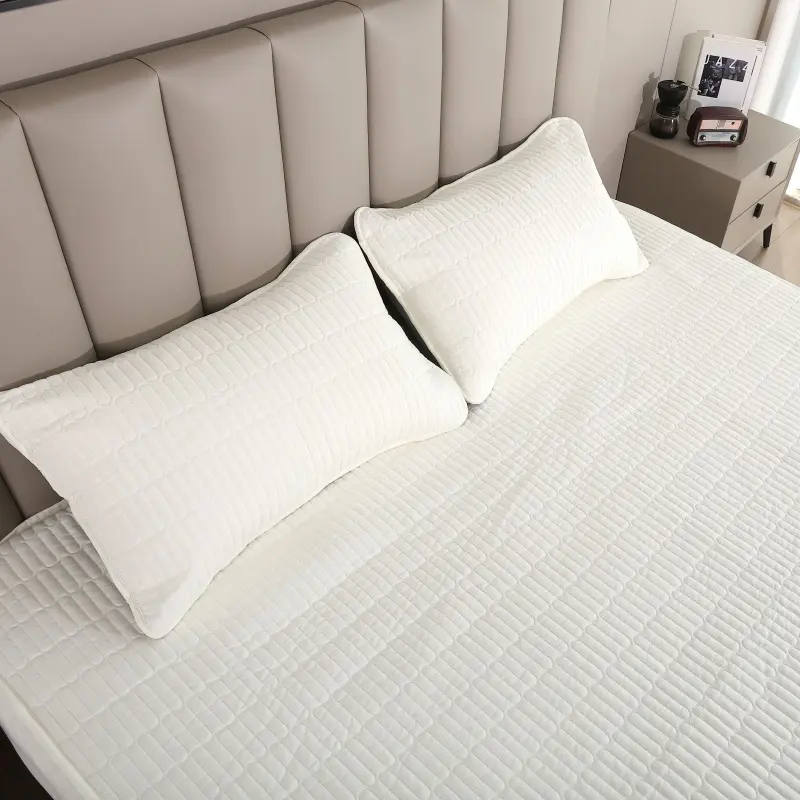 Luxury Cotton-Padded Brushed Fabric Quilted Waterproof Mattress Protector